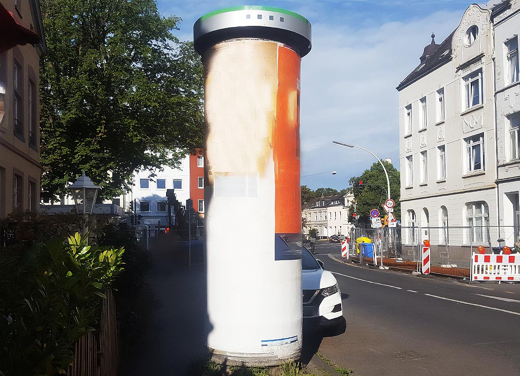 Alte Litfaßsäule im Bonner Musikerviertel. Tag der Litfaßsäule in Deutschland. Kuriose Feiertage - 1. Juli © 2023 Sven Giese – Bild 3 Alte Litfaßsäule im Bonner Musikerviertel. Tag der Litfaßsäule in Deutschland. Kuriose Feiertage - 1. Juli © 2023 Sven Giese – Bild 3